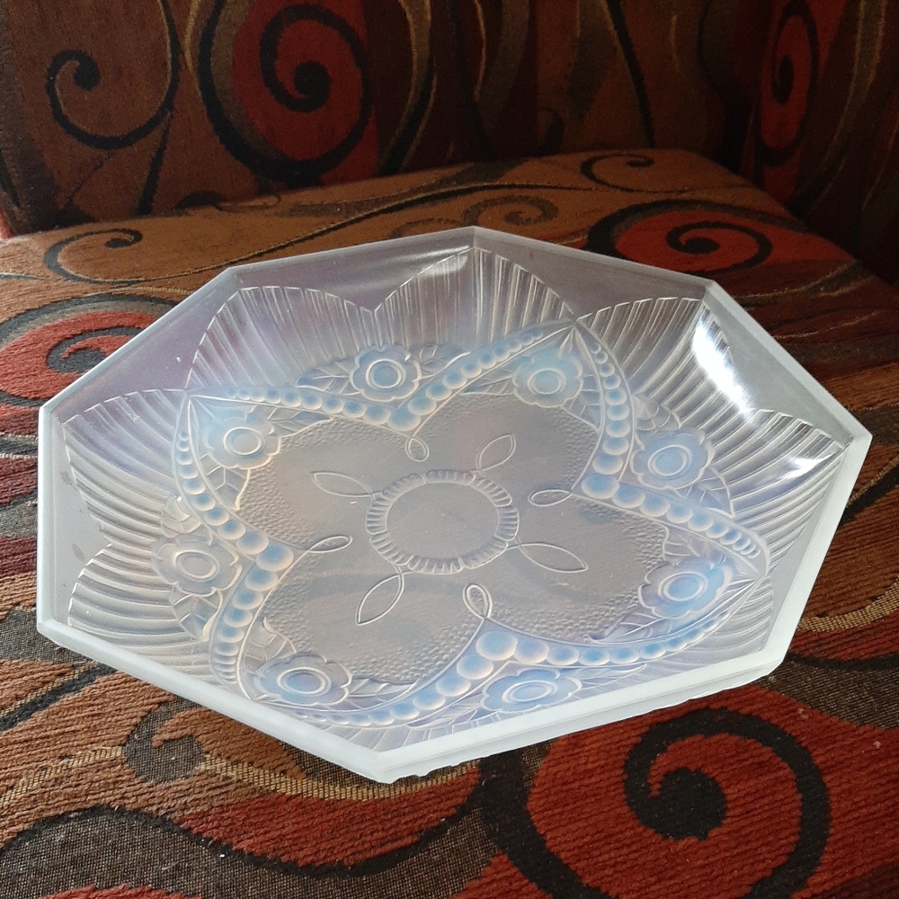 Julien France Art Deco Opalescent Glass Bowl